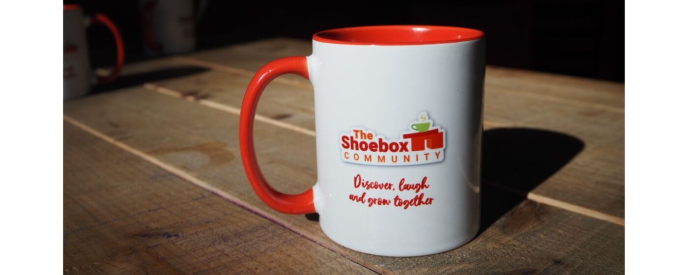 The Shoebox branded mug